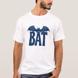 Camiseta Diseño de linóleo de alas de murciélago de Hallowe
