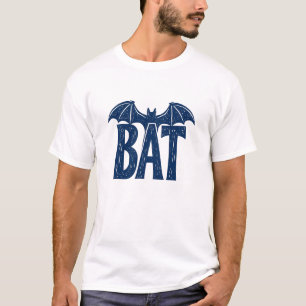 Camiseta Diseño de linóleo de alas de murciélago de Hallowe