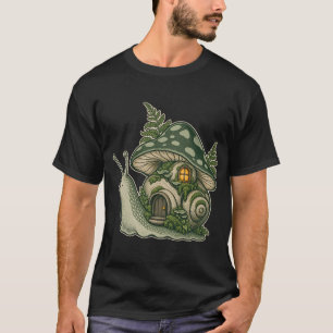 Camiseta Diseño de Linterna de Cabaña de Caracol de Setas A
