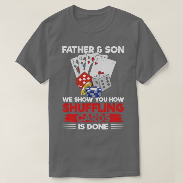 Camiseta Diseño De Liquidación De Tarjetas De Casino Para U (Diseño del anverso)