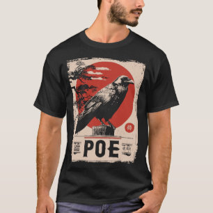 Camiseta Diseño de literatura gótica Edgar Allan Poe Raven