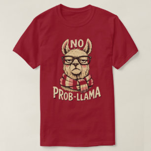 Camiseta diseño de llama divertida “Prob-Llama”
