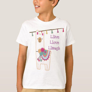 Camiseta Diseño de llama y borlos