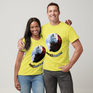 Camiseta diseño de lobos almas gemelas