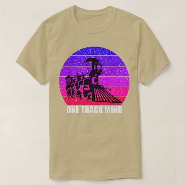 Camiseta Diseño de locomotora de One Track Mind Railroad (Diseño del anverso)