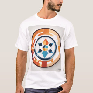 Camiseta Diseño de logo de círculo tecnológico geométrico m