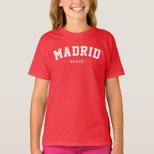 Camiseta diseño de logo de la ciudad capital de Madrid Espa