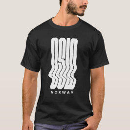 Camiseta diseño de logo de Oslo Noruega Nordic Wave