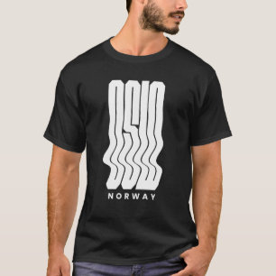 Camiseta diseño de logo de Oslo Noruega Nordic Wave