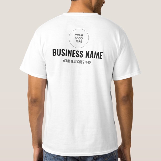 Camiseta Diseño de Logo Impreso a Doble Cara para Personal  (Reverso)