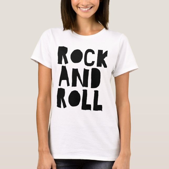 Camiseta diseño de logo negrita de rock and roll (Anverso)