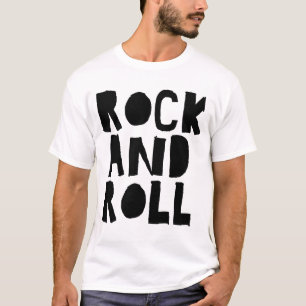 Camiseta diseño de logo negrita de rock and roll
