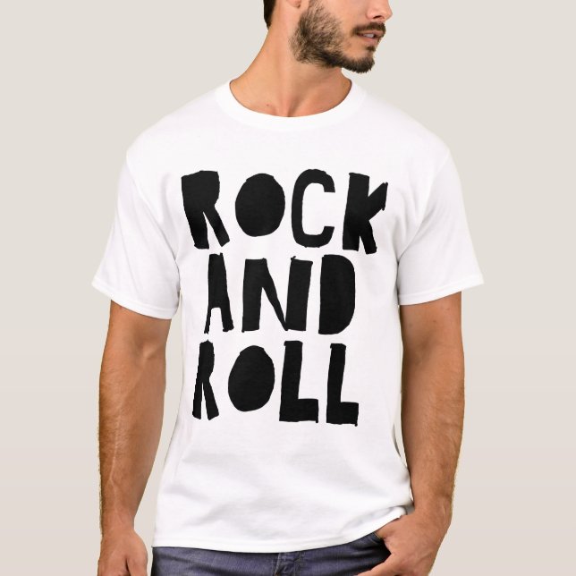 Camiseta diseño de logo negrita de rock and roll (Anverso)
