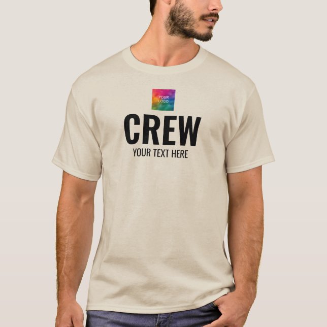 Camiseta Diseño de logotipo de doble cara de la tripulación (Anverso)