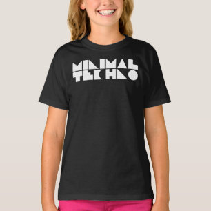 Camiseta diseño de logotipo de música Techno minimalista