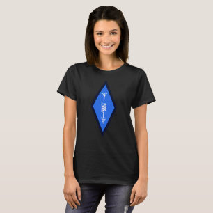 Camiseta Diseño de logotipo de radio HAM – Símbolo azul