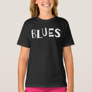 Camiseta diseño de logotipo de tipografía Blues