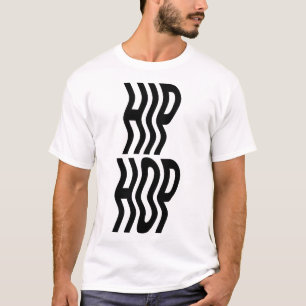 Camiseta diseño de logotipo de tipografía de música hiphop