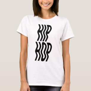 Camiseta diseño de logotipo de tipografía de música hiphop