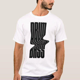 Camiseta diseño de logotipo negrita de drum and bass