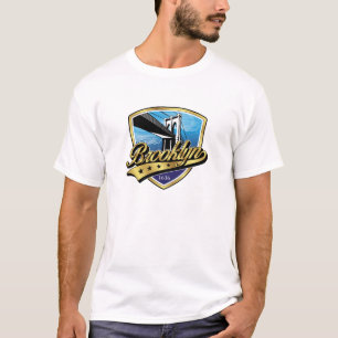 Camiseta Diseño de logotipo Swoosh de Brooklyn Gold