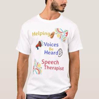 Camiseta Diseño de logotipos de terapeuta del habla que ayu
