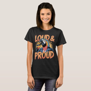 Camiseta Diseño de loros fuertes y orgullosos