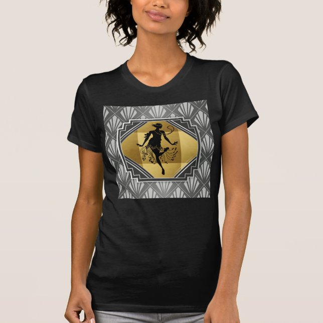Camiseta Diseño de los años 20 de Gatsby del art déco (Anverso)