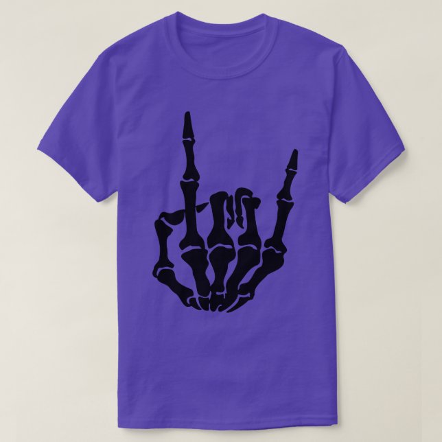 Camiseta Diseño de los dedos de los esqueletos 1 (Diseño del anverso)