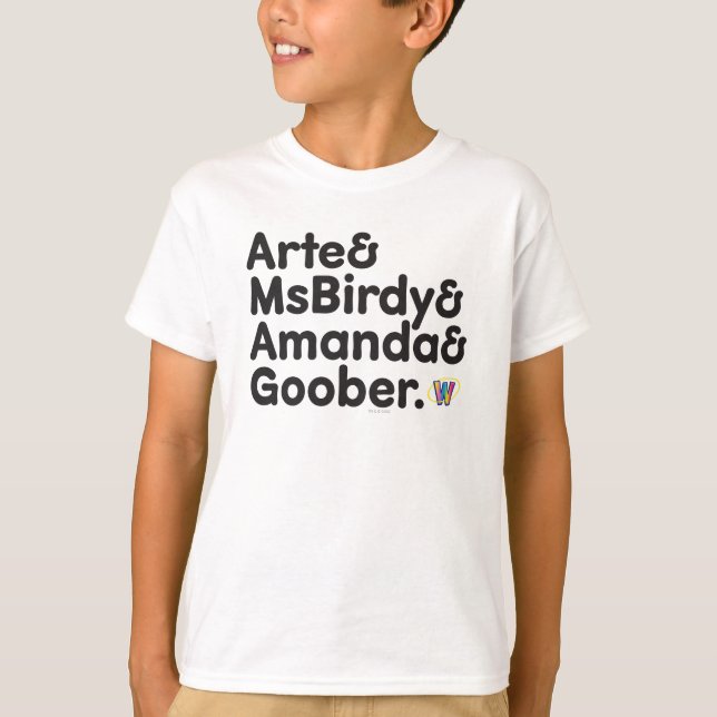 Camiseta Diseño de los nombres de Webkinz (Anverso)