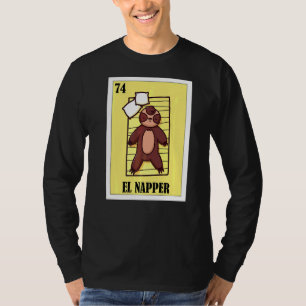 Camiseta Diseño de lotería durmiente Lotería mexicana El Na