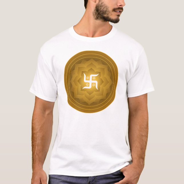 Camiseta Diseño de Lotus de la cruz gamada (Anverso)