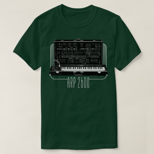 Camiseta Diseño de Lover con sintetizador retro ARP 2600 (Diseño del anverso)