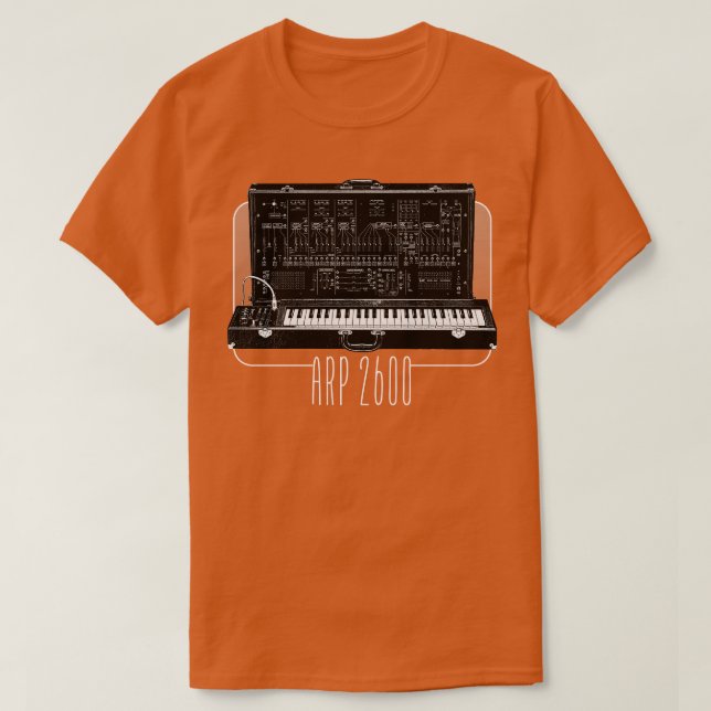 Camiseta Diseño de Lover con sintetizador retro ARP 2600 (Diseño del anverso)