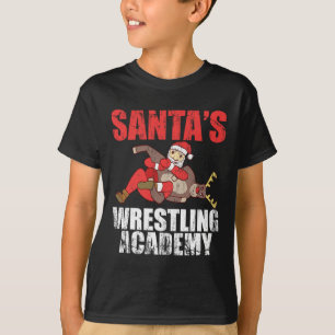 Camiseta Diseño de lucha de ring de lucha libre Santa Sport