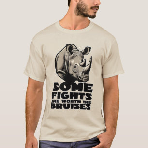 Camiseta Diseño de lucha por la resiliencia del rinoceronte