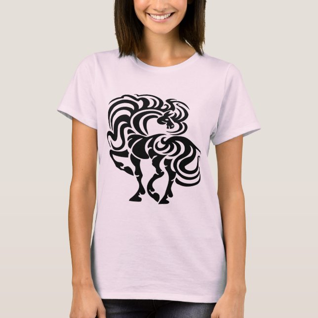 Camiseta Diseño de lujo del caballo (Anverso)