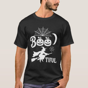 Camiseta Diseño de luna de bruja de Halloween Bootiful_1