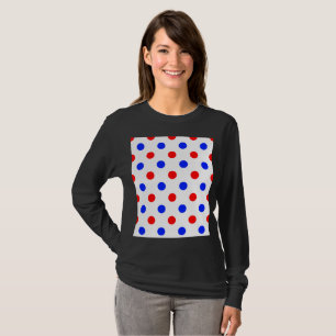 Camiseta Diseño de lunares blancos rojos y azules