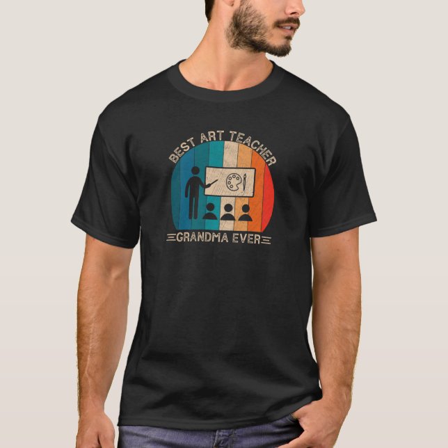 Camiseta Diseño De Maestras De Arte Retro Para Abuela Graci (Anverso)