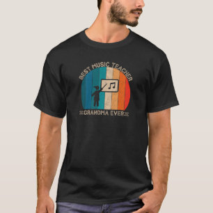 Camiseta Diseño De Maestras De Música Retro Para Abuela Fun