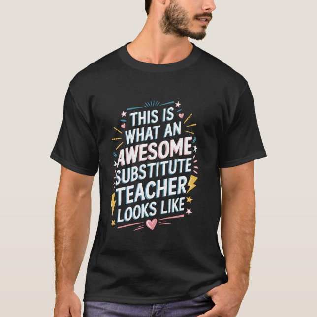 Camiseta Diseño de maestro sustituto para sub maestro (Anverso)