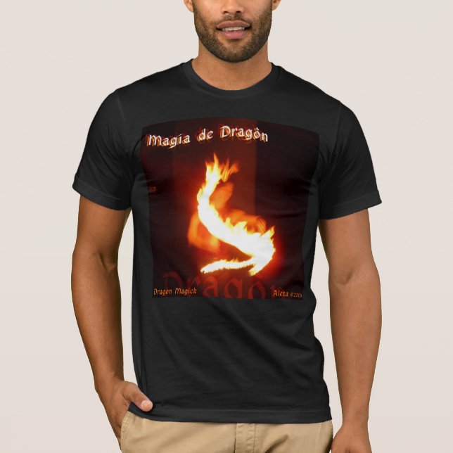 Camiseta Diseño de Magick Fireplay del dragón del ~ de (Anverso)