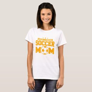Camiseta Diseño de mamá amarilla orgullosa de su fútbol