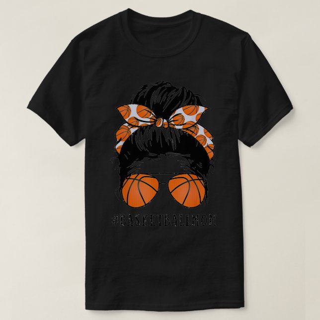 Camiseta Diseño de mamá de baloncesto (Diseño del anverso)