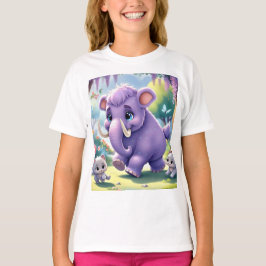 Camiseta Diseño de mamut bebé adorable