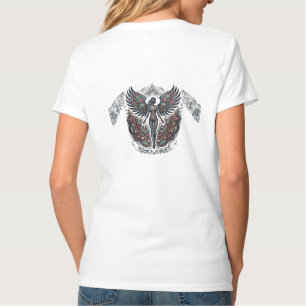 Camiseta Diseño de Mandala Floral de Alas de Ángel Bohemio