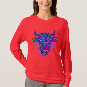 Camiseta Diseño de mandala hippie de vaca sagrada