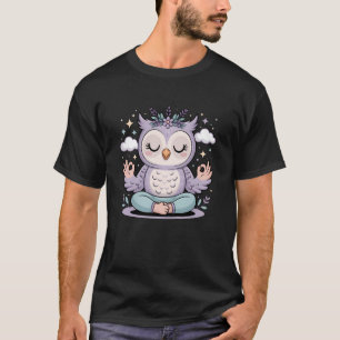 Camiseta Diseño de Mandala para Mindfulness Búho de Yoga Lo