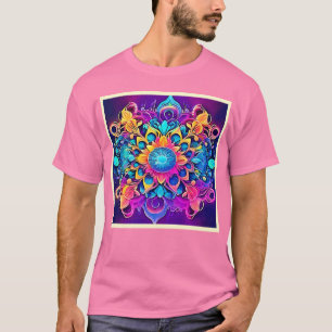 Camiseta Diseño de Mandala psicodélica